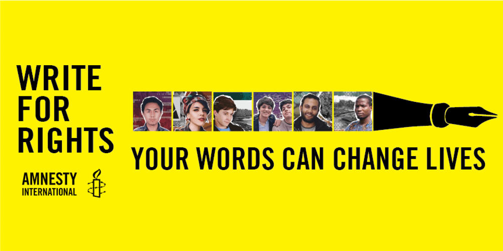 your words can change lives text in front of yellow background